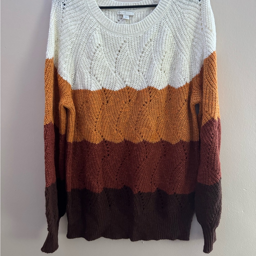 C est. 1946 Autumn Striped Knit Sweater
